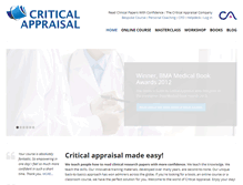 Tablet Screenshot of criticalappraisal.com